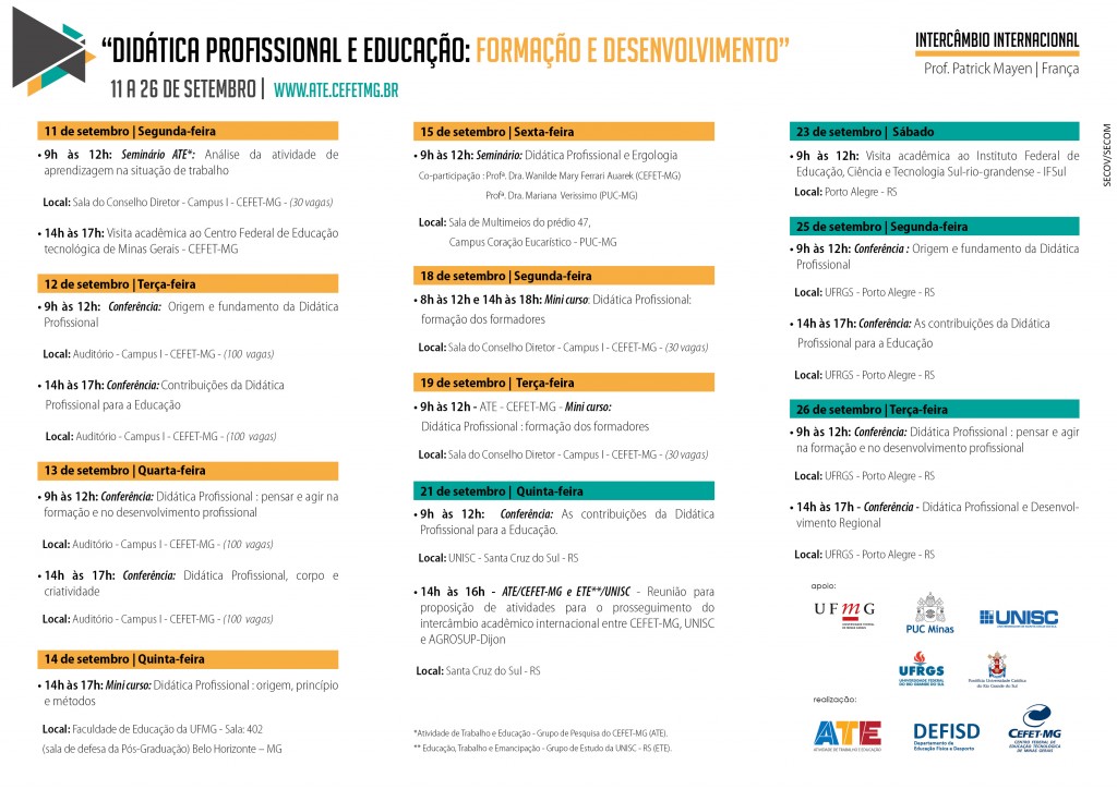 Programação completa